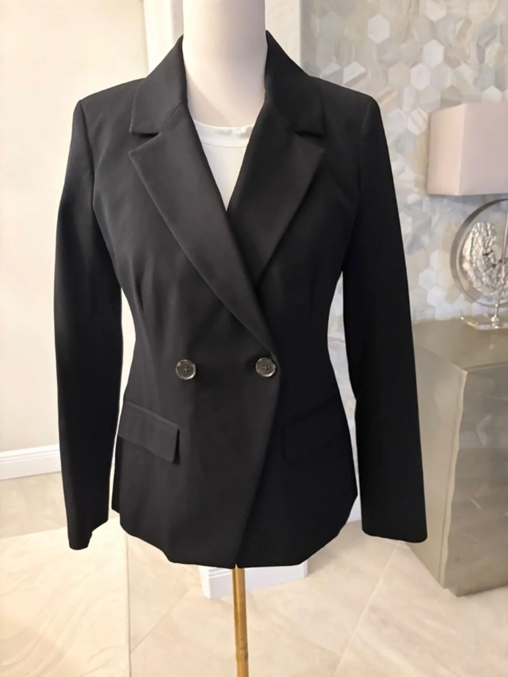 J. Crew Black Double-Breasted Blazer